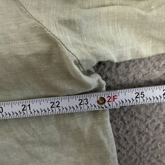 OPUS Linen Button Shirt Germany Sage Green Oversized High Quality - Picture 9 of 16